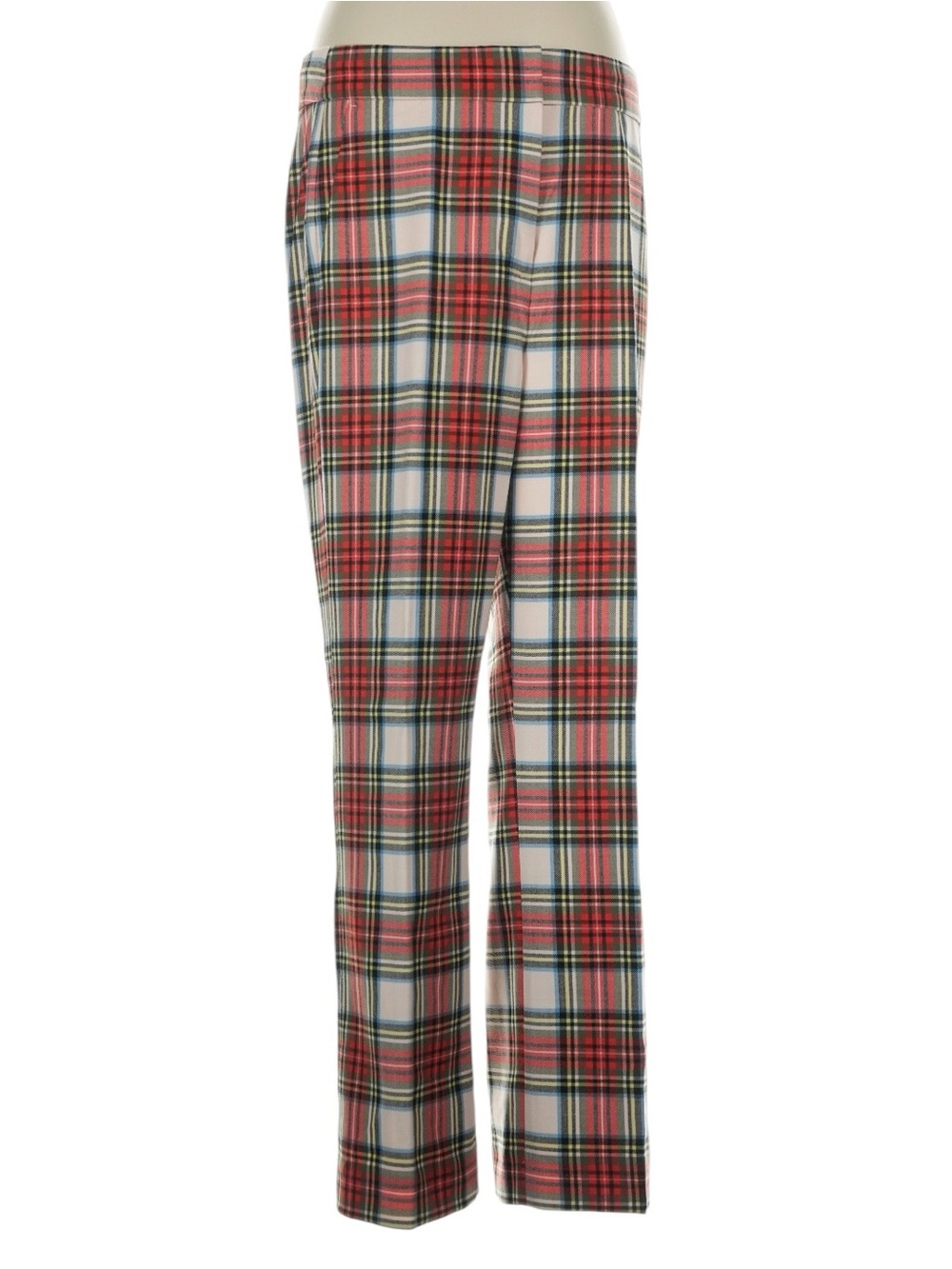 J. Crew Willa Cropped Flare Pant in Snowy Stewart Tartan Wool Blend Size 4 NWT